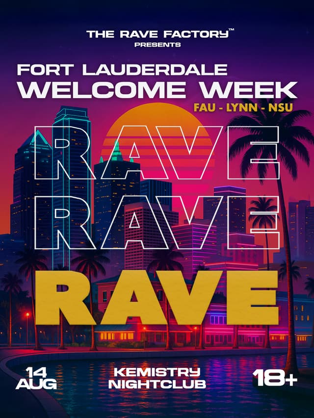 THE RAVE FACTORY : WELCOME WEEK at Kemistry Night Club