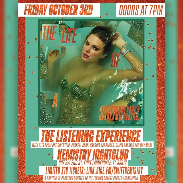 The Life Of A Showgirl: The Taylor Swift Listening Experience at Kemistry Night Club