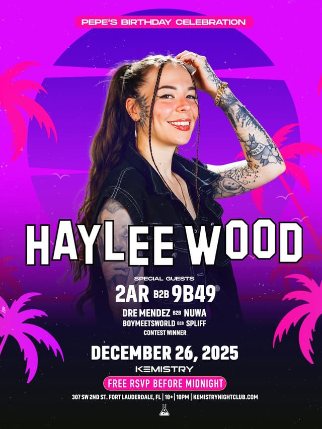 HAYLEE WOOD at Kemistry Night Club