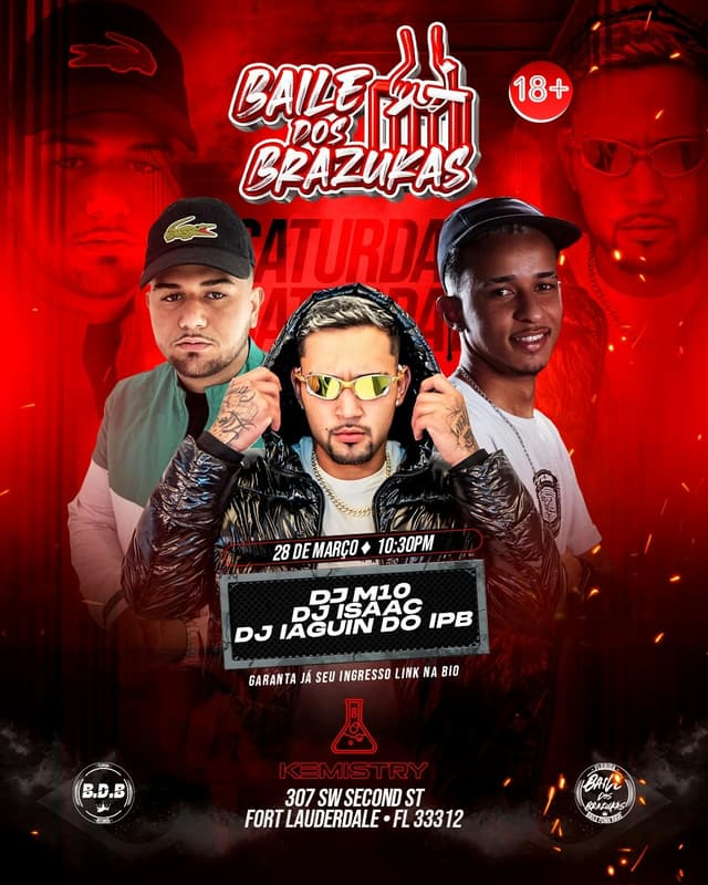 BAILE DOS BRAZUKAS  at Kemistry Night Club