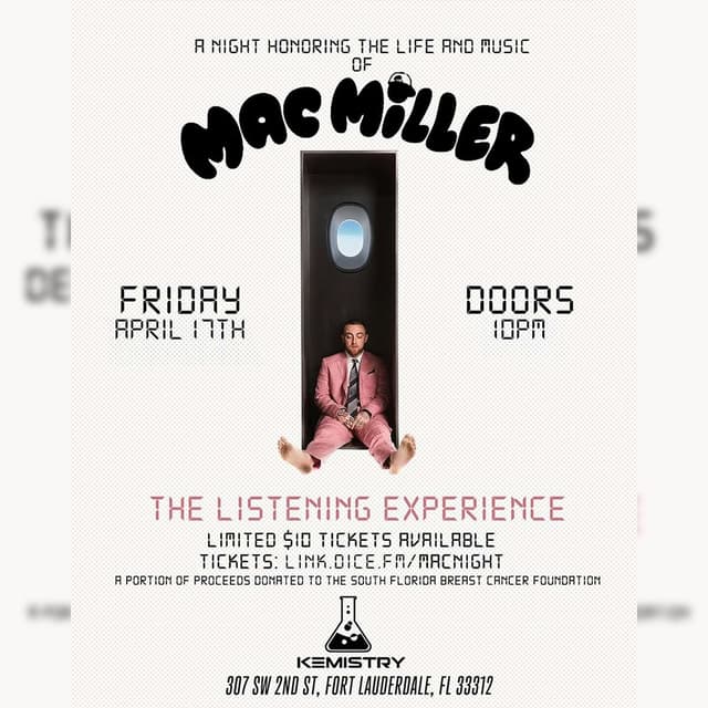 MAC MILLER LISTENING EXPERIENCE at Kemistry Night Club