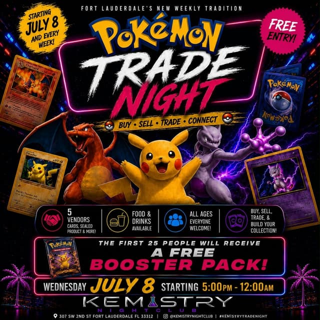 POKEMON TRADE NIGHT at Kemistry Night Club