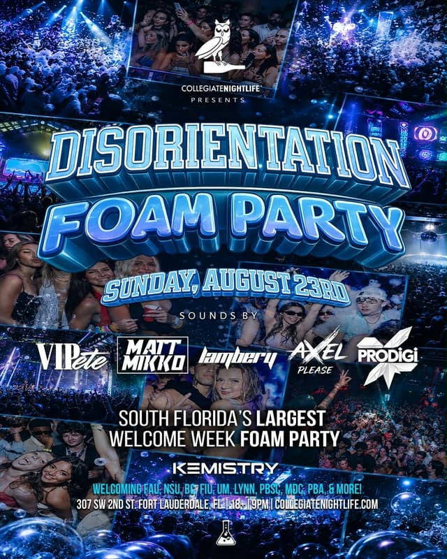 DISORIENTATION FOAM PARTY at Kemistry Night Club