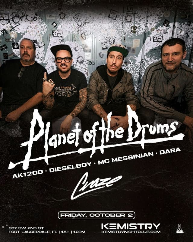 PLANET OF THE DRUMS  at Kemistry Night Club