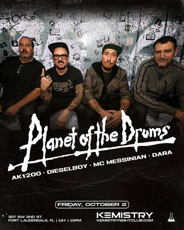 PLANET OF THE DRUMS  at Kemistry Night Club