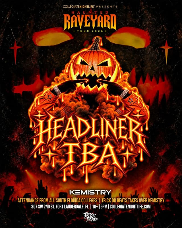HAUNTED RAVEYARD TOUR: FORT LAUDERDALE at Kemistry Night Club