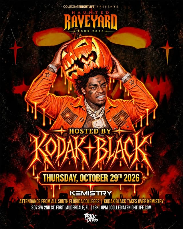 HAUNTED RAVEYARD TOUR: KODAK BLACK at Kemistry Night Club